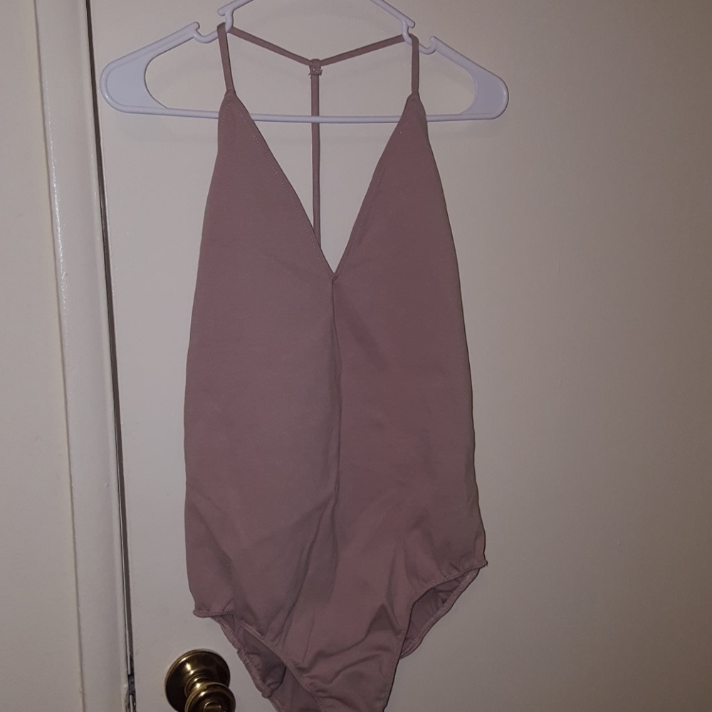 Charlotte Russe Beige Bodysuit Size XL